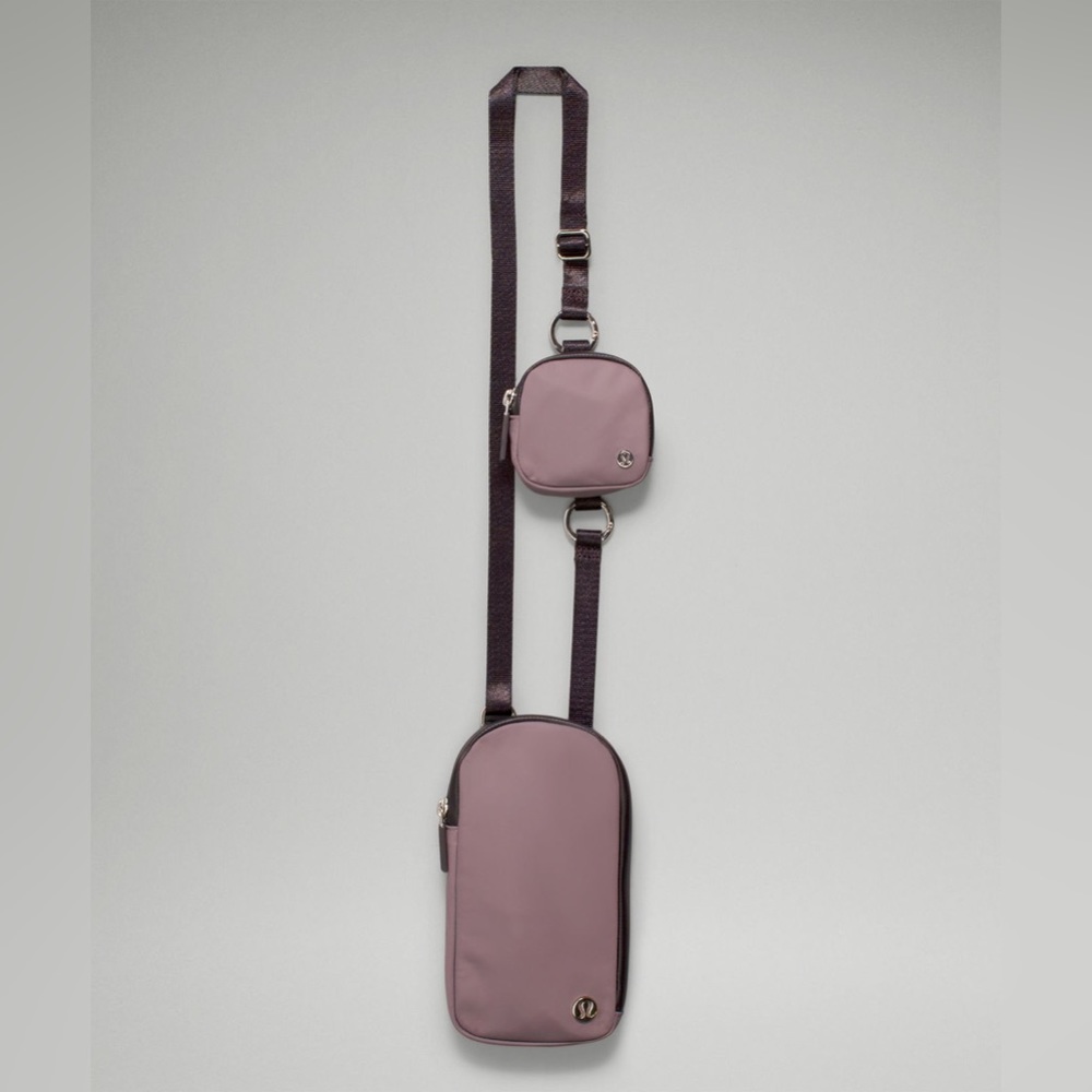 NWT | rare color | lululemon Modular Phone Crossbody Bag, Lunar Rock•purple/gray